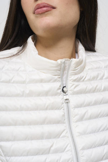 White quilted women's down jacket - 3