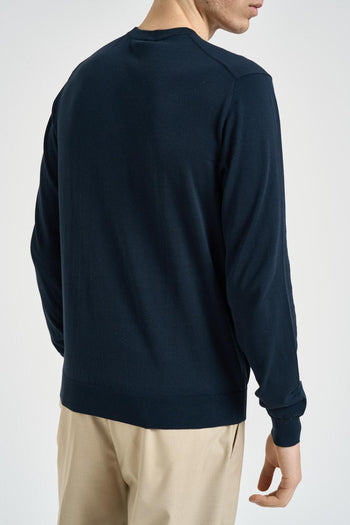 Maglia uomo girocollo blu - 3