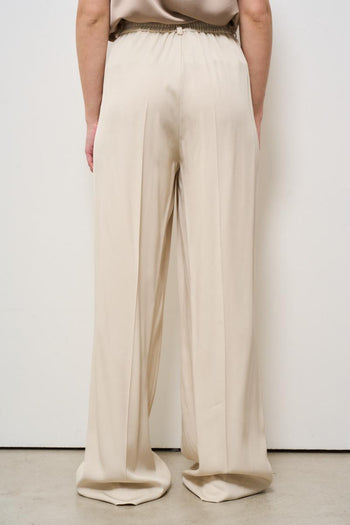 Pantalone donna a palazzo panna - 4