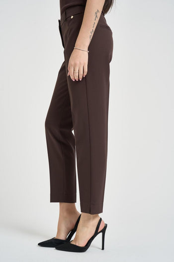 Pantalone donna a sigaretta moro - 3