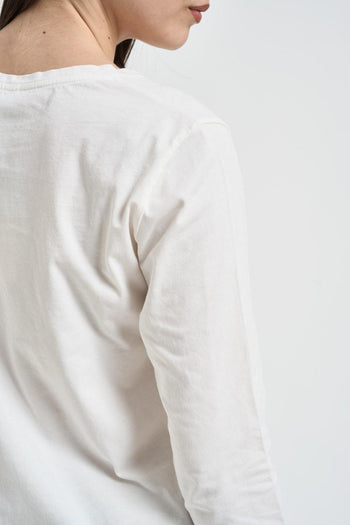 T-shirt donna a manica lunga panna - 4