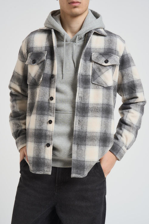 Camicia uomo a quadri grigia