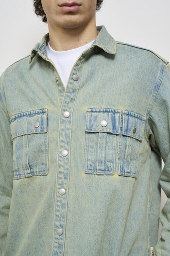 Men's faded denim shirt - 3