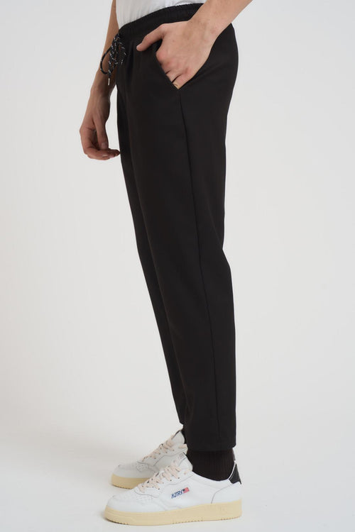 Pantalone uomo con coulisse nero - 2