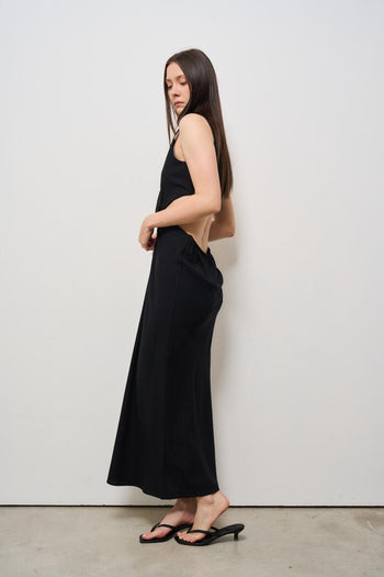 Abito donna con nodo marrone - 5