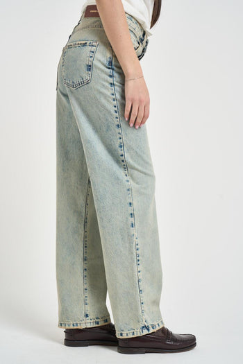 Jeans donna gamba dritta in denim chiaro - 4