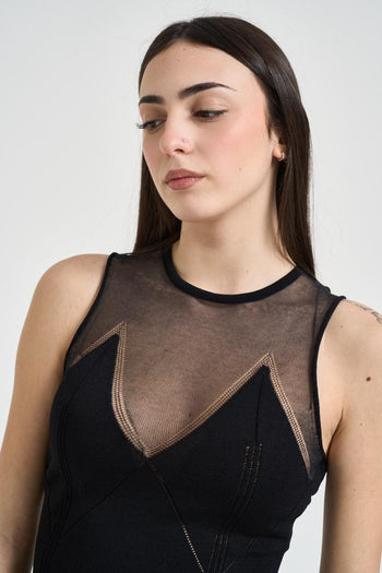 Abito donna aderente nero - 4