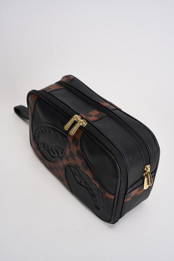 Pochette uomo check marrone e nero - 5