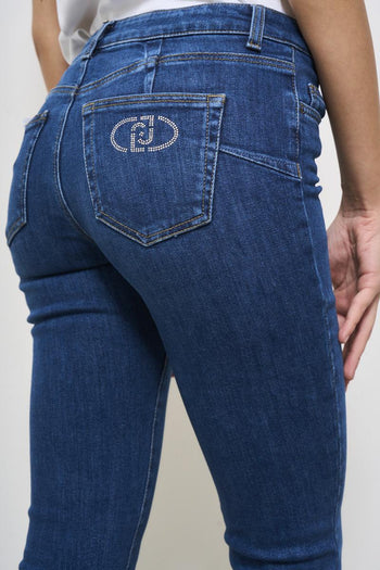 Jeans donna skinny in denim scuro - 6