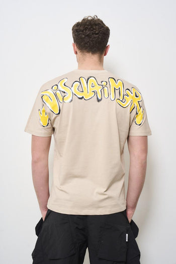 T-shirt uomo girocollo avorio con stampa - 5