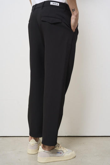 Men's trousers with regular pleats in black - 6