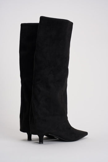 Stivale donna in suede nero - 5