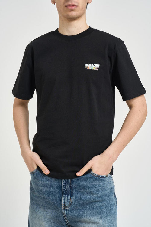 T-shirt uomo con stampa nera
