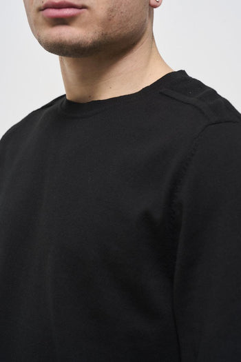 Men's black crew neck sweater - 4