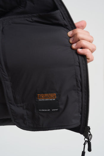 Piumino uomo con cappuccio nero - 6