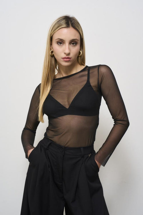 Transparent black women's t-shirt