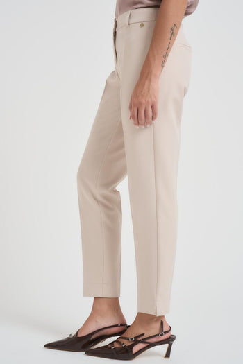 Pantalone donna regular panna - 3