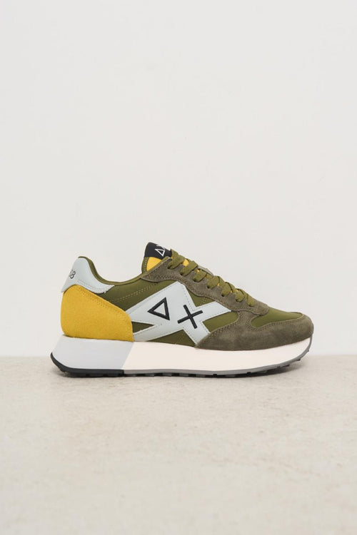 Sneakers uomo verde e gialla