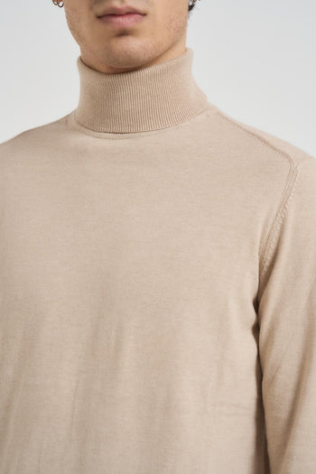 Maglia uomo collo alto beige - 3