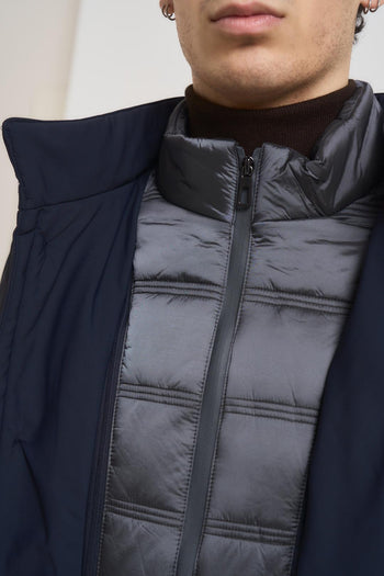 Giubbotto trench midi uomo blu notte - 7