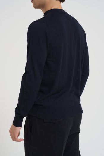 Maglia uomo girocollo blu - 3