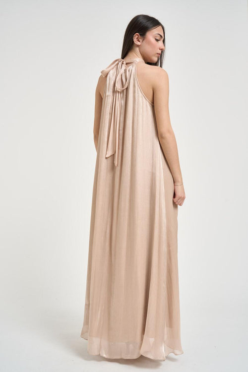 Abito donna satinato beige - 2