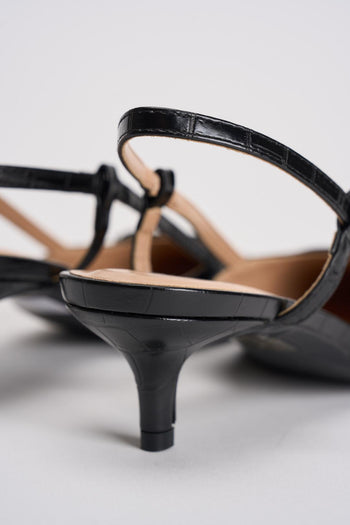 Slingback donna pitonate nere - 7