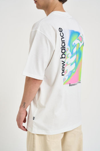 T-shirt uomo girocollo bianca con stampa - 4