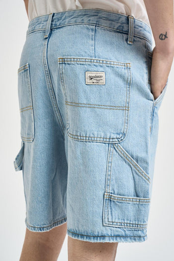 Bermuda uomo in denim chiaro - 4