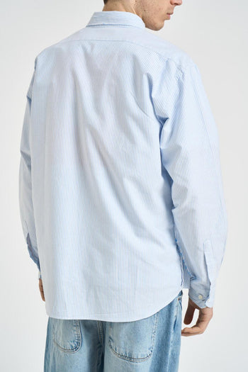 Camicia uomo a righe bianche e azzurre - 5