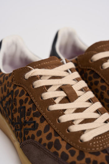 Sneakers donna animalier marroni - 5