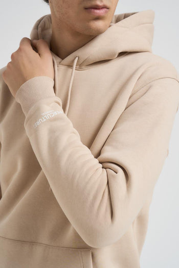 Felpa uomo beige con cappuccio - 4