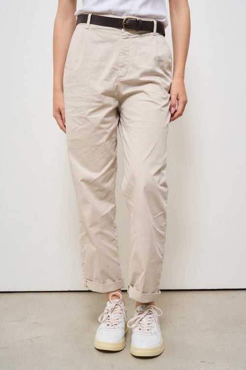 Pantalone donna beige regular