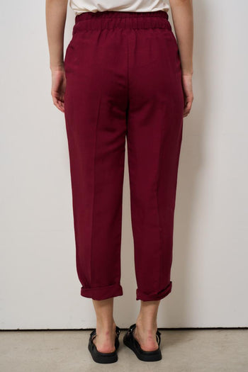 Pantalone donna regular bordeaux - 5