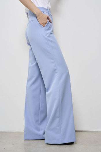 Elegant light blue women's trousers - 5