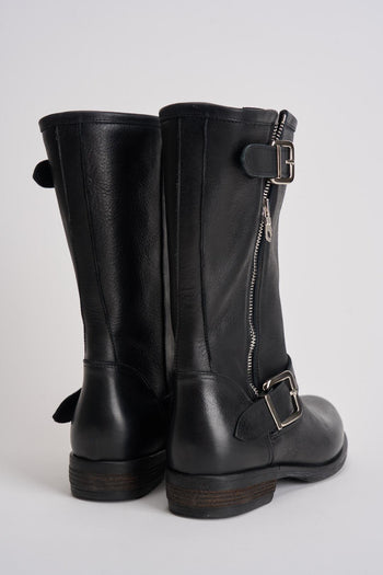 Stivale donna biker nero - 6