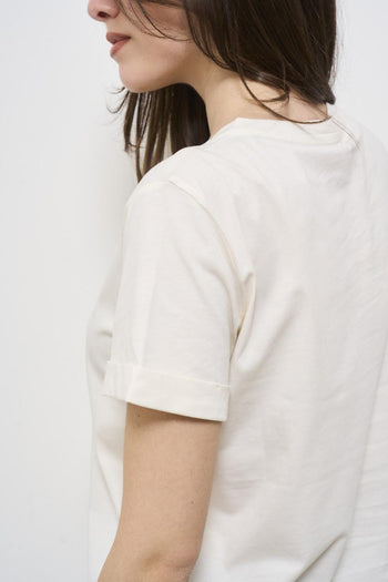 White women's t-shirt with logo - 5