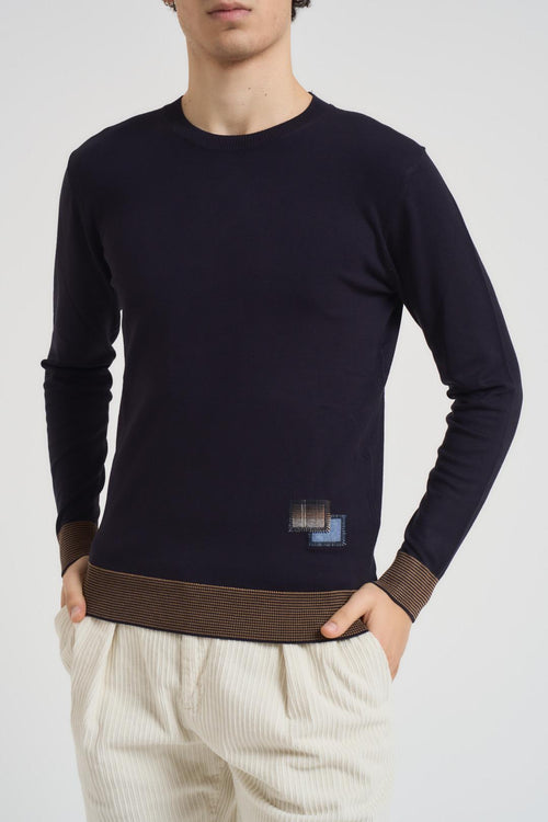 Maglia uomo girocollo blu