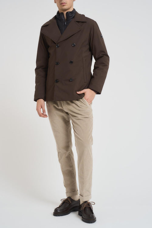 Giubbotto uomo doppiopetto marrone