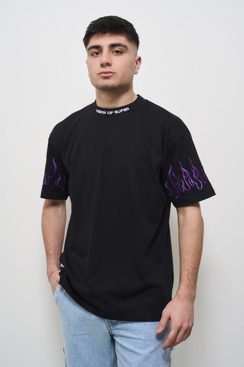 T-shirt uomo girocollo nera