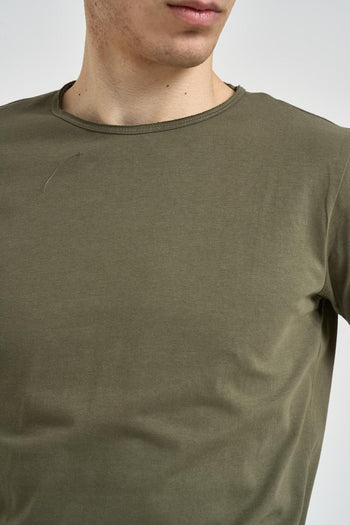 T-shirt uomo girocollo verde militare - 3