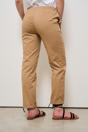 Pantalone donna regular cammello - 6