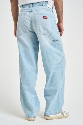 Jeans uomo wide leg in denim chiaro - 3