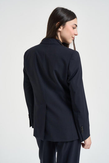 Giacca donna doppiopetto blu - 4