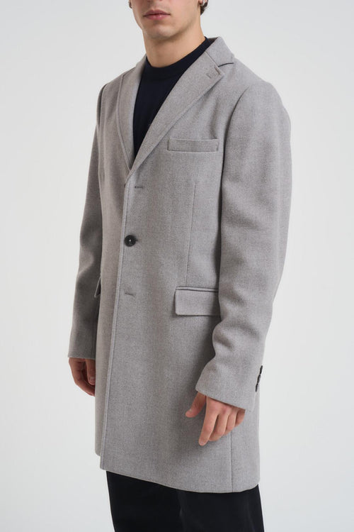 Cappotto uomo monopetto grigio chiaro - 2