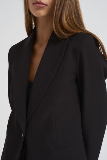Giacca donna monopetto nera - 3