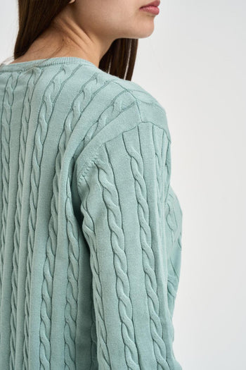 Maglia donna a treccia tiffany - 4