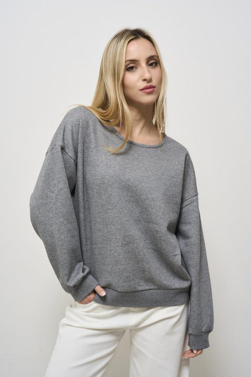 Women's grey sweatshirt with cut out