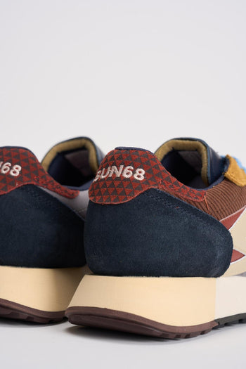 Sneakers uomo in suede e pelle multicolor - 7