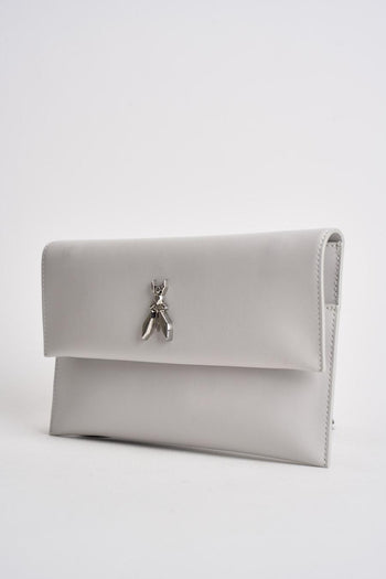 Clutch donna in pelle bianca - 3
